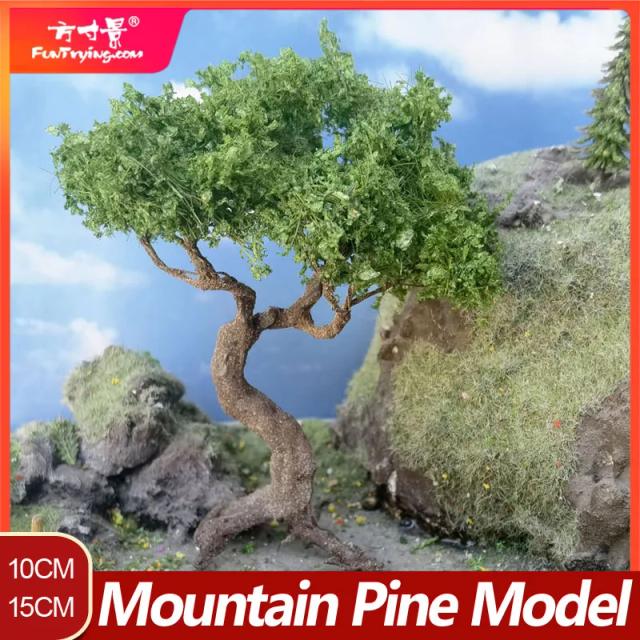 Modelo de Pinheiro de Montanha em Miniatura para Paisagens e Maquetes Ferroviárias com Arame de Alta Qualidade