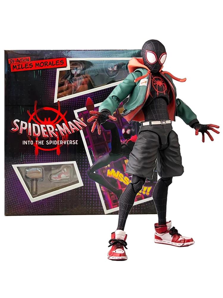 Coleção de Action Figure Spiderman, Miles Morales, Sentinela, Marvel Spider-Man, Into the Spider Verse, Model Toys - Image 1