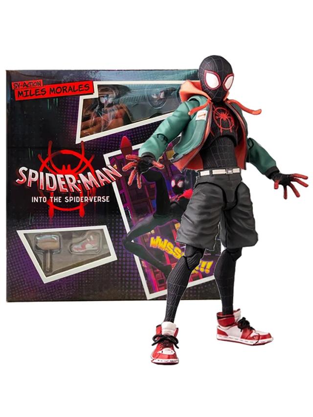 Coleção de Action Figure Spiderman, Miles Morales, Sentinela, Marvel Spider-Man, Into the Spider Verse, Model Toys