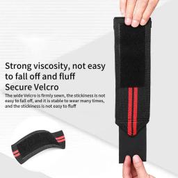 Faixa de pulso para levantamento de peso, tiras de suporte para pulso fitness com design de fixação, musculação, força de levantamento de peso - Image 2