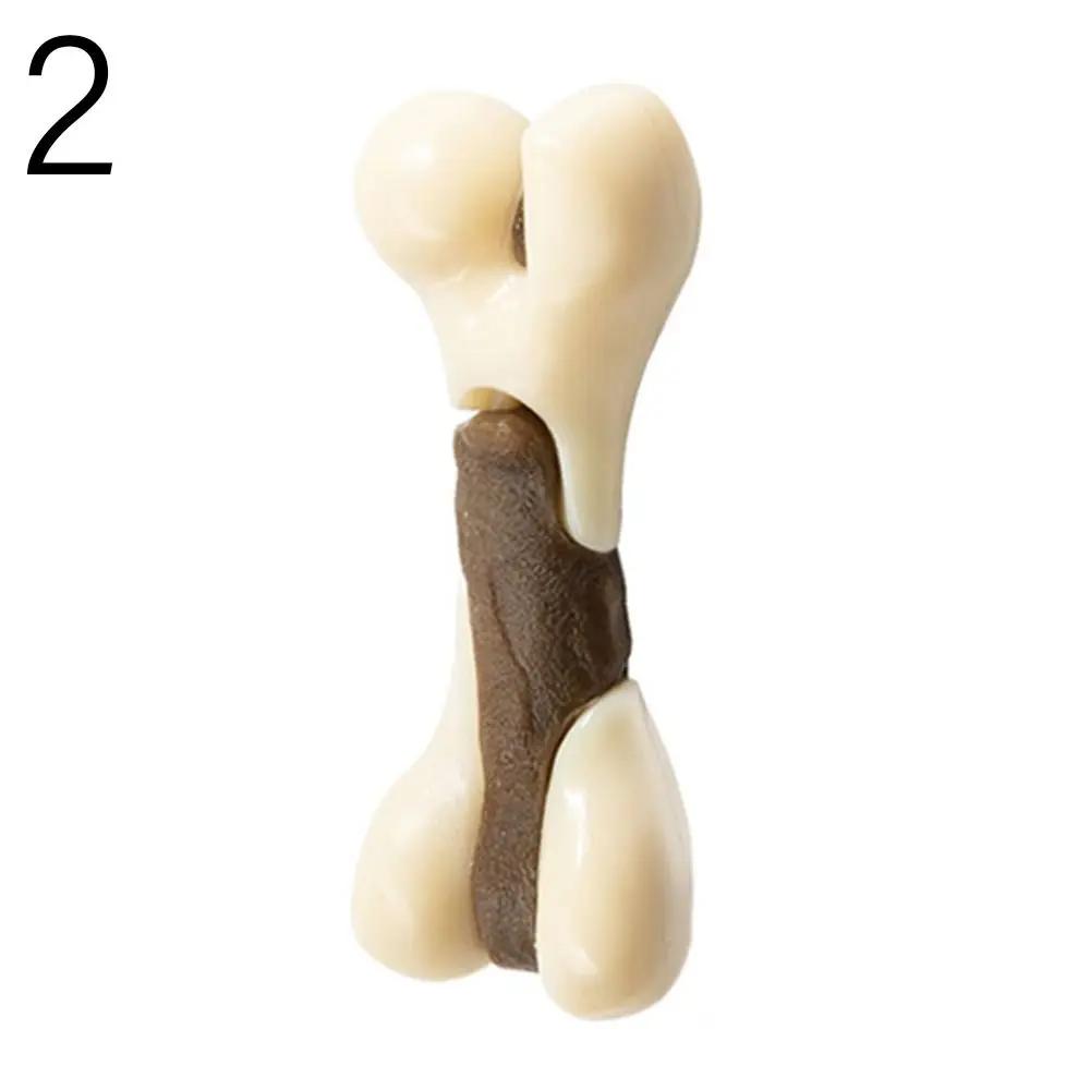 Náilon + couro osso do cão brinquedos para animais de estimação natural não-tóxico anti-mordida molares filhote de cachorro brinquedos para animais de estimação mastigar jogo durável cuidado dental varas - Image 1