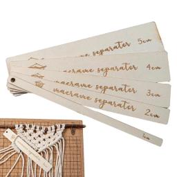 Madeira Macramé Template Organizer Ruler, Guia Spacer, Ferramenta Separator Madeira, Ferramentas e Equipamentos, 5pcs - Image 1