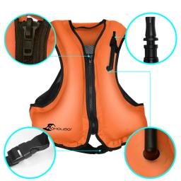 Jaqueta salva-vidas inflável adulta, Dispositivo Flutuante de Snorkeling, À deriva, Surfe, Sobrevivência, Esportes Aquáticos, Salvamento - Image 3