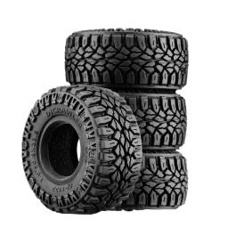 Dj 4 pces micro esteira rolante 1.0 Polegada pneus pneus de terreno de lama macia atualizar para o gladiador axial scx24 bronco deadbolt fcx24 enduro24 - Image 1
