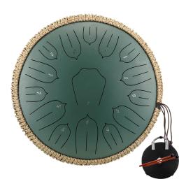 Hluru-Glucophone Aço Língua Tambor, Etéreo Tambor, Percussão Handpan, Instrumento Musical, Tom, Key C, 14 ", 15 Notas - Image 5