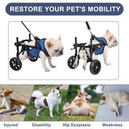 Ajudas de Mobilidade Ajustável para Animais de Estimação com Deficiência, Big Wheel Dog Wheelchair para Pernas Traseiras, Perna e Suporte para Quadril, Adaptável - Image 5