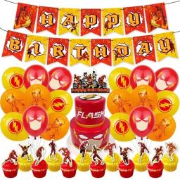 Superhero Flashes Birthday Party Decoração, balão, banner, fundo, bolo Topper, Fontes do partido, Baby Shower - Image 3