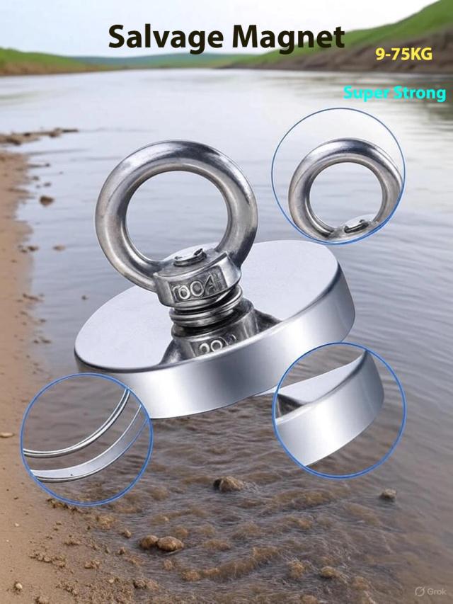 Ganchos Magnéticos de Pesca Neodímio N52 16-42mm