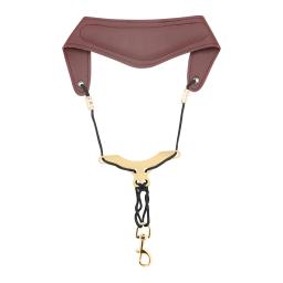 Correia ajustável do pescoço do saxofone, Sling acolchoado confortável, chicote de ombro de couro, acessórios universais do instrumento do cordão - Image 2