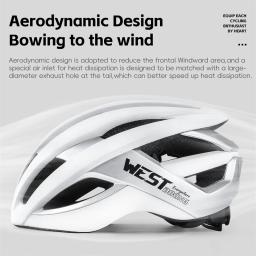 West biking masculino feminino leve capacete de ciclismo integrado aero corrida capacete da bicicleta estrada boné segurança mtb capacete esportivo - Image 5