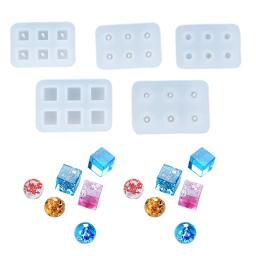 Moldes de silicone para DIY Fazer Jóias, Brincos e Pingentes, UV Resina Epóxi Molde, Cubo Bola Beads, Molde de Fundição, Colar, 6 Grid - Image 5