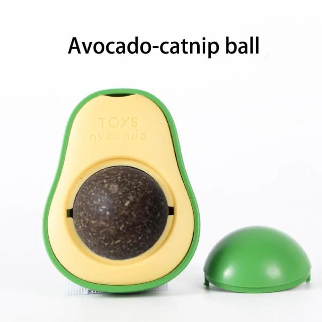 Brinquedo para Gatos: Bola de Catnip de Abacate com Varinha de Parede e Frete Grátis
