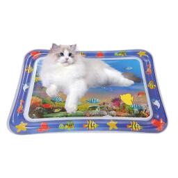 Tapete de jogo sensorial para animal de estimação, Esteira inflável para gato e cachorro, Tema do oceano, Tapete espessado com peixe - Image 1
