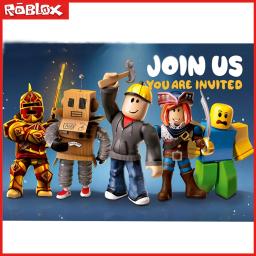 Roblox Cartoon Cartão, Festa de Aniversário, Casamento, Bênção, Impressão, Presentes Personalizados - Image 5