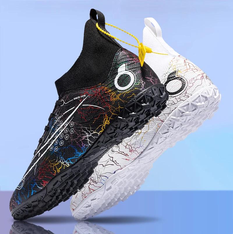 Sapatos de futebol masculino com grama artificial, tênis de treinamento para adolescentes, TF, FG, Antiderrapante, Futsal, Hall - Image 1