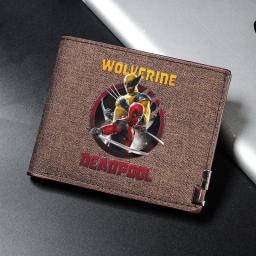 Deadpool e Wolverine Carteira Masculina, Porta-Cartão de Identificação, Carteiras de Viagem, Armazenamento Dobrável, Bolsa de Crédito, Clipe de Dinheiro - Image 3