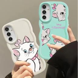 Disney engraçado marie gato caso de telefone para samsung galaxy a11 a12 a13 14 a22 a24 a25 a32 a33 a34 a35 a52 a53 a54 a73 tpu caso - Image 1
