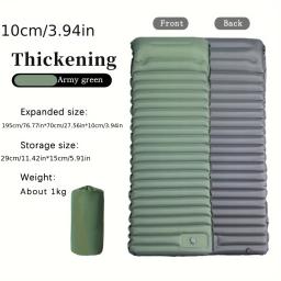 Outdoor Camping Mat Pad inflável, ultra-leve, grossa, à prova de umidade, portátil, barraca do carro, dormir pé, TPU, 10 centímetros - Image 1