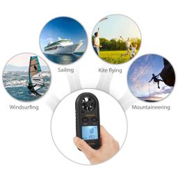 Proster-Digital Handheld Anemômetro, medidor de velocidade do vento, termômetro para vela, surf, asa delta, andando, CE Aprovado - Image 6