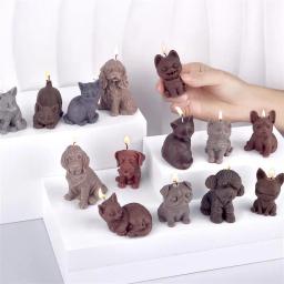 Moldes de Silicone de Pet Forma Cão e Gato, Aromaterapia DIY, Molde De Gesso, Fabricação De Sabão e Velas, Molde De Resina, Fondant Gift, Artesanato De Decoração De Casa - Image 4