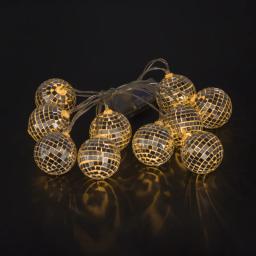 Disco Ball Luzes De Cordas LED, Bola Espelho, Decoração De Festa De Solteira, Aniversário, Carnavais, Decoração De Bar De Noite De Gata, 1,5 m - Image 2