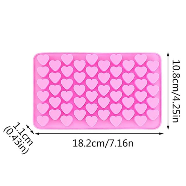 Molde de Silicone para Doces em Formato de Coração, Urso e Dinossauro - Ferramenta DIY para Chocolates e Guloseimas Infantis