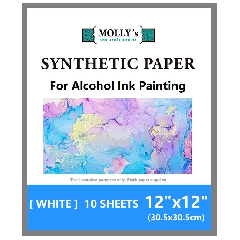 Yupo-Papel De Tinta De Álcool Para Pintura E Desenho, Papel Sintético Liso, Branco, Artesanato DIY, 12x12 polegadas - Image 1