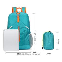 Unisex impermeável leve mochila dobrável, esportes ao ar livre, lazer, caminhadas, fitness, camping, escalada, bolsa de viagem, 1pc - Image 6