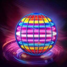 Bola voadora suspensão cor led automático boomerang bola preto tecnologia bola mágica brinquedos voadores giroscópicos anti-gravidade para crianças - Image 1