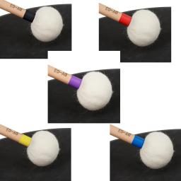 Irin baqueta de baixo, 2 peças, tom fixo, martelo de tambor, cabeça de feltro, material de bordo, baquetas de marcha, peças de reposição de percussão - Image 4