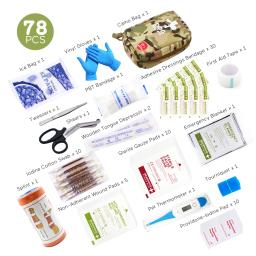 Portátil Molle Pet First Aid Kit, Kit de Resgate de Emergência, Dog Trauma Care, Bolsa Médica para Treinamento, Caminhadas, Caça, Camping, 78Pcs - Image 6