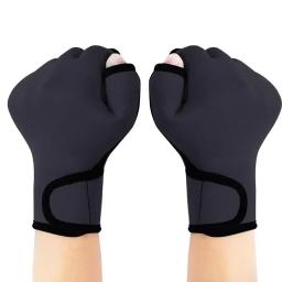 Luvas de natação de neoprene para treinamento de fitness, natação Webbed Paddle, Fitness aquático, aletas de mão Aqua, dedo de natação, 1 par - Image 3