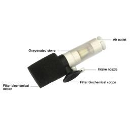 Filtro de água pneumática Mini para Fish Tank Bowl, acessórios do aquário silencioso, Pet Shop portátil - Image 2
