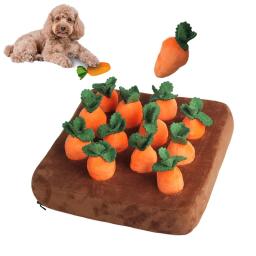 Tapete de pelúcia Snuffle para Pet, Campo Vegetal Inovador, Pull Rabanete, Brinquedos interativos para cachorro, Cenoura - Image 1