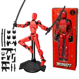 Figura de ação T13 já montada com suporte, Titan 13, Lucky 13 Articulações, Figuras de ação móveis, Robô Nova manequim - Image 1