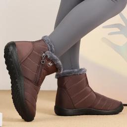 Botas curtas grossas de veludo para homens e mulheres, sapatos de algodão quente, botas de neve casuais versáteis, novo, 2024 - Image 4