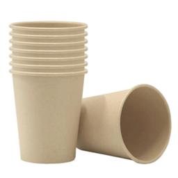 Copo de papel biodegradável descartável com tampa, produto comestível, resistente ao calor, café, leite, copo afastado, caneca redonda, banquete do partido - Image 6