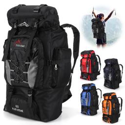 Grande Capacidade Camping Mochila, Outdoor Escalada Bag, impermeável, montanhismo, caminhadas, Trekking, sacos de desporto, mochila de viagem, 80L - Image 1