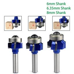 Carpintaria Round Router Bit para afiação de corte, Bit cortador clássico para madeira, Z4 Corner, 1PC, 6mm, 1/4 Shank, 8 Shank, R1 R2 R3 - Image 1