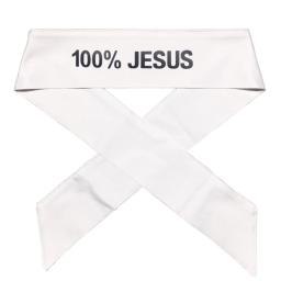 Jesus Sport Tie Headband, futebol, futebol, atletismo, fitness, bandana, 100% - Image 1