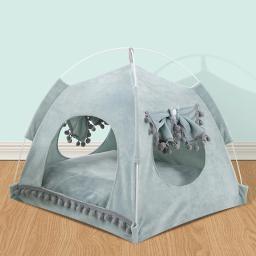 Fechado Cozy Hammock com Pisos para Animais de Estimação, Cat Tent Bed, Teepee Geral, Small Dog House, Pet Acessórios - Image 4