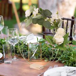 Guirlanda De Ouro Anel De Metal Com Suporte De Madeira, DIY Festa De Casamento, Aro De Flores, Decoração De Mesa Ornamentos, Macramé Floral Rack, 1x Artesanato - Image 4
