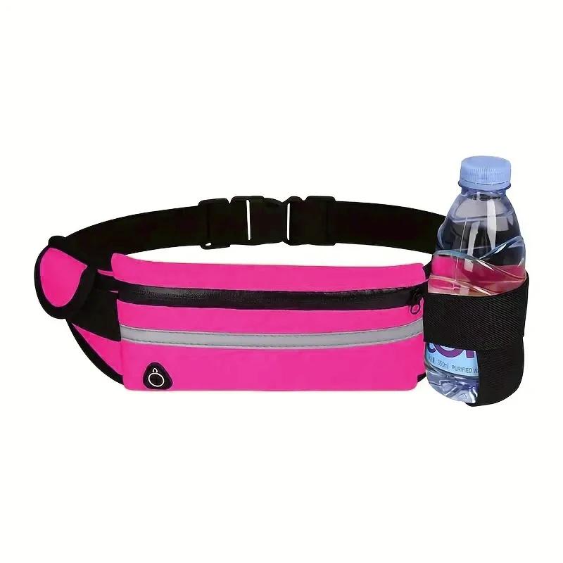 Bolsa de cintura impermeável com garrafa de água para homens e mulheres, corrida de maratona ao ar livre, equitação, fitness, telefone, esporte, cinto, masculino, feminino - Image 1