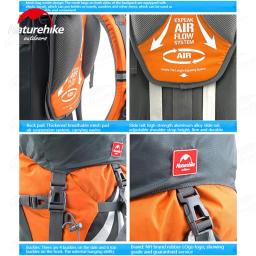 Naturehike-impermeável caminhadas mochila, escalada, trekking, viagem mochila, softback mochila com capa de chuva, grande capacidade, 70L - Image 5