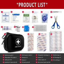 Impermeável ao ar livre viagem kit de primeiros socorros caixa de sobrevivência de emergência do carro caixa de acampamento pequena casa e camping 91PCs, atacado - Image 1