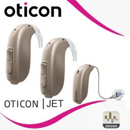Oticon Jet 1 Jet 2 MiniRITE 48 canais Aparelhos auditivos Apoio de som de zumbido para adultos seniores, Oticon JET BTE PP - Image 1