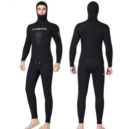 Terno de mergulho Neoprene masculino com chapéu, roupa de corpo inteiro pesca subaquática, Surf Snorkeling, roupa de banho profissional, 1,5mm - Image 5