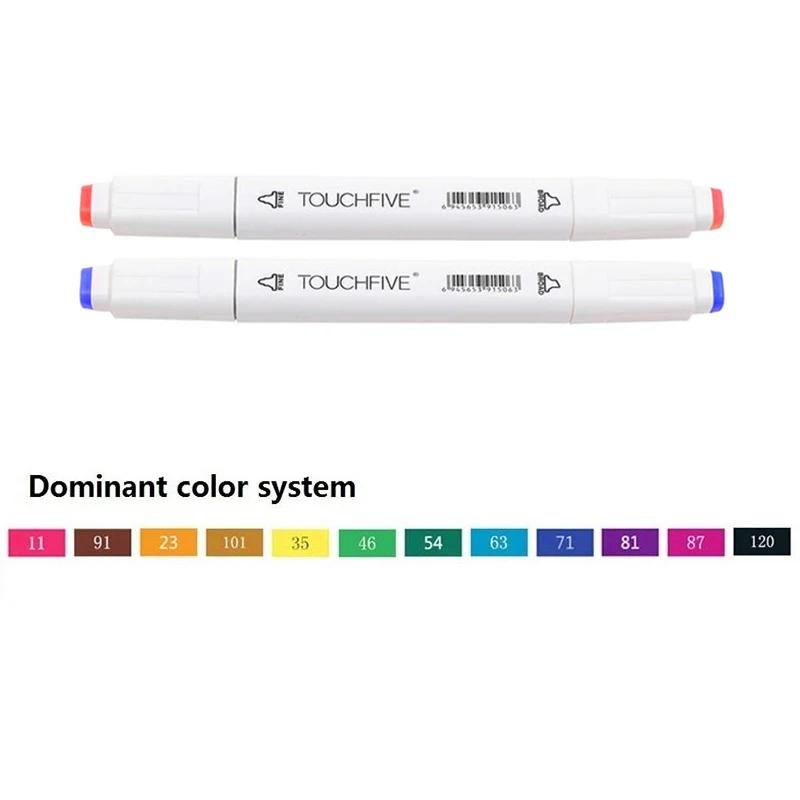 Touchfive 12-168 cores marcadores de esboço de álcool caneta conjunto de ponta dupla arte permanente desenho marcador para estudante coloração arte suprimentos - Image 1