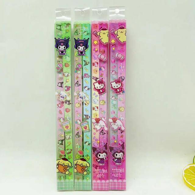 Conjunto Kawaii de Fitas Artesanais Sanrio para Crianças: Hello Kitty, Kuromi, Pompompurin e My Melody para DIY e Presentes Criativos