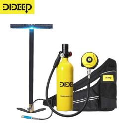 Dideep x4000pro 1l mergulho snorkel tanque mini oxigênio cilindro respirador bomba de mão para acessórios natação equipamento mergulho - Image 1